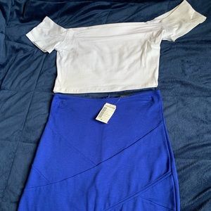Crop top and skirt